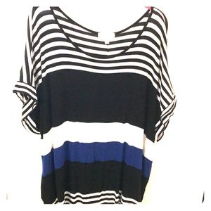 Women’s color blocked striped shirt